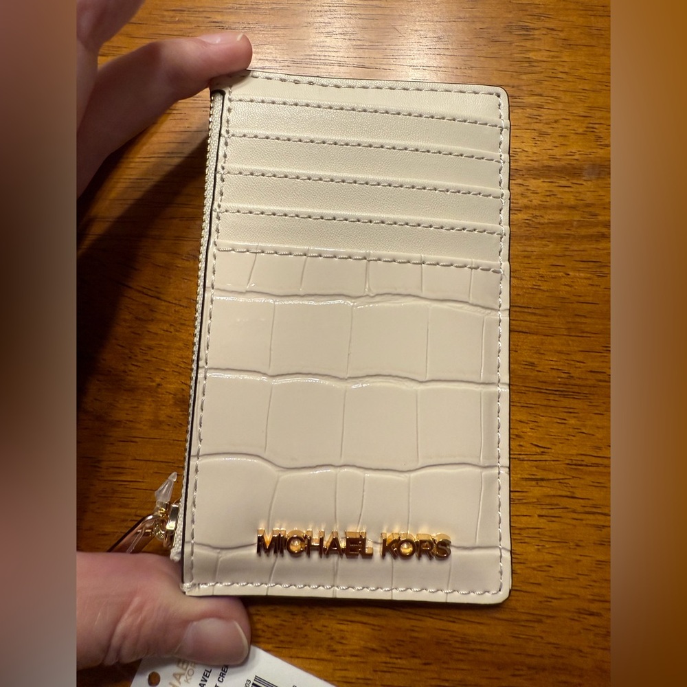 Michael Kors Jet Set Travel Cream Card Case